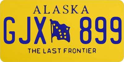 AK license plate GJX899