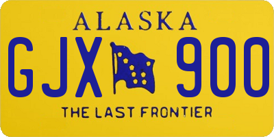AK license plate GJX900