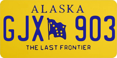 AK license plate GJX903