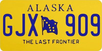 AK license plate GJX909