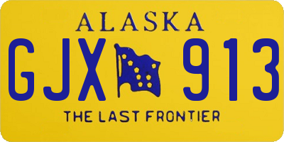 AK license plate GJX913