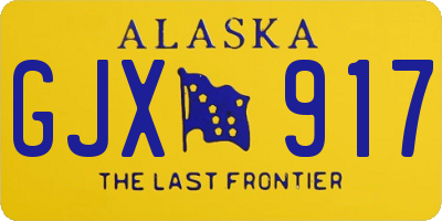 AK license plate GJX917