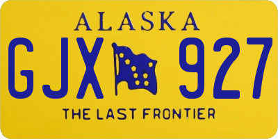 AK license plate GJX927