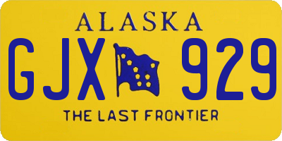 AK license plate GJX929