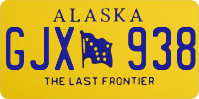 AK license plate GJX938