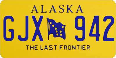 AK license plate GJX942