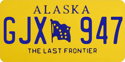 AK license plate GJX947