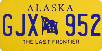 AK license plate GJX952