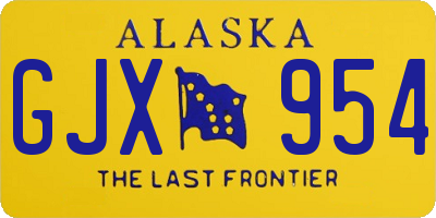 AK license plate GJX954
