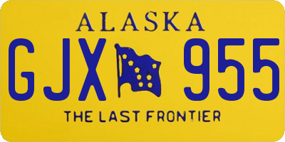 AK license plate GJX955