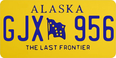 AK license plate GJX956