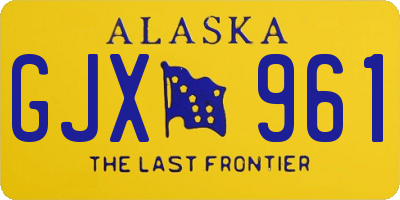 AK license plate GJX961