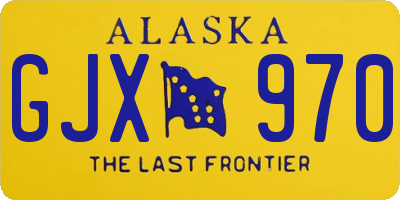AK license plate GJX970