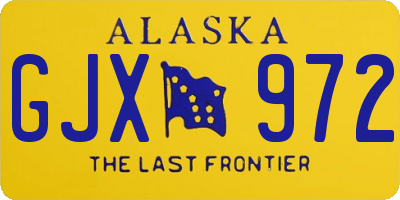 AK license plate GJX972