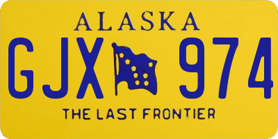 AK license plate GJX974