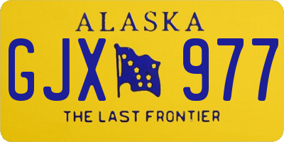 AK license plate GJX977