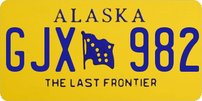 AK license plate GJX982