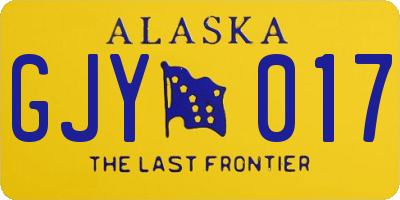 AK license plate GJY017