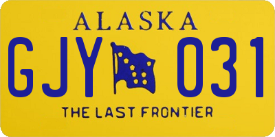 AK license plate GJY031