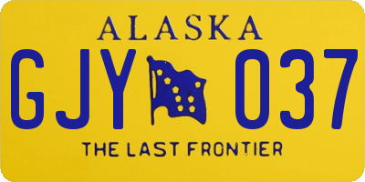 AK license plate GJY037