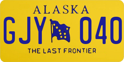 AK license plate GJY040