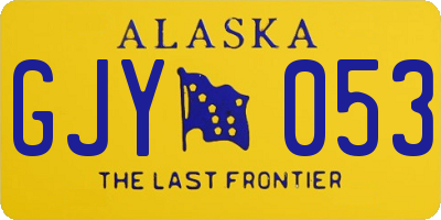 AK license plate GJY053