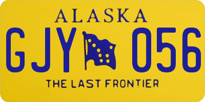 AK license plate GJY056