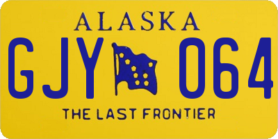 AK license plate GJY064