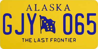 AK license plate GJY065
