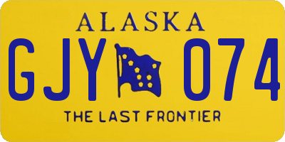 AK license plate GJY074
