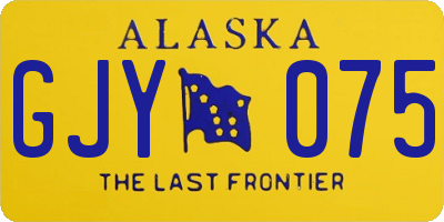 AK license plate GJY075