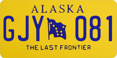 AK license plate GJY081