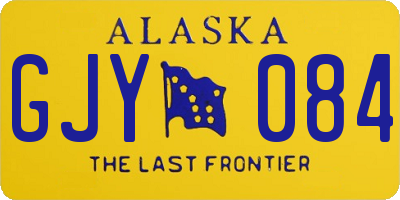 AK license plate GJY084