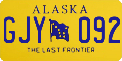 AK license plate GJY092