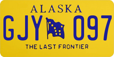 AK license plate GJY097