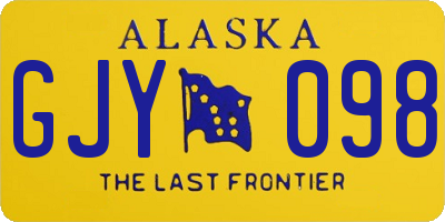 AK license plate GJY098
