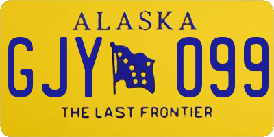 AK license plate GJY099