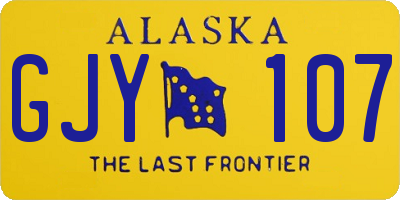 AK license plate GJY107