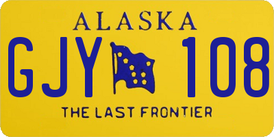 AK license plate GJY108