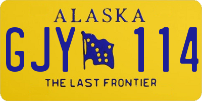AK license plate GJY114