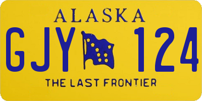 AK license plate GJY124