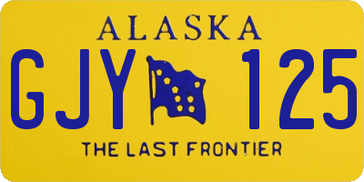 AK license plate GJY125