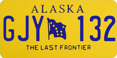 AK license plate GJY132