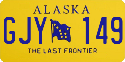 AK license plate GJY149