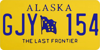 AK license plate GJY154