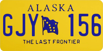 AK license plate GJY156