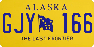 AK license plate GJY166