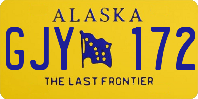 AK license plate GJY172