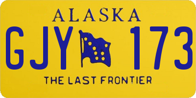 AK license plate GJY173