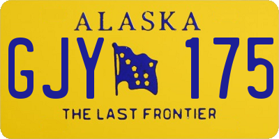 AK license plate GJY175